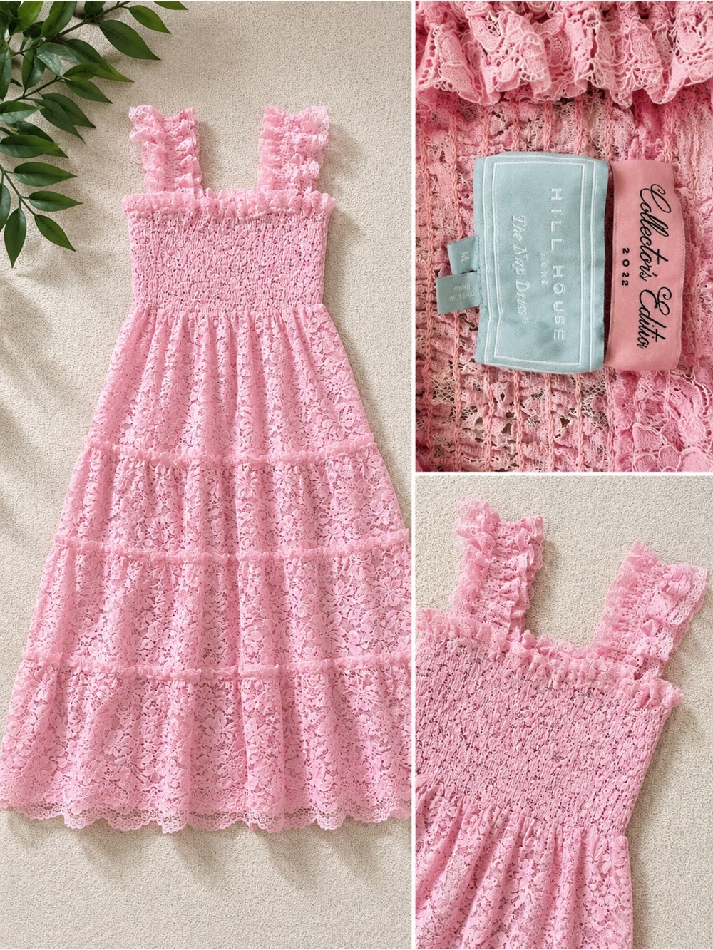 Hill House Kids Pastel Pink Lace Tiered Sundress